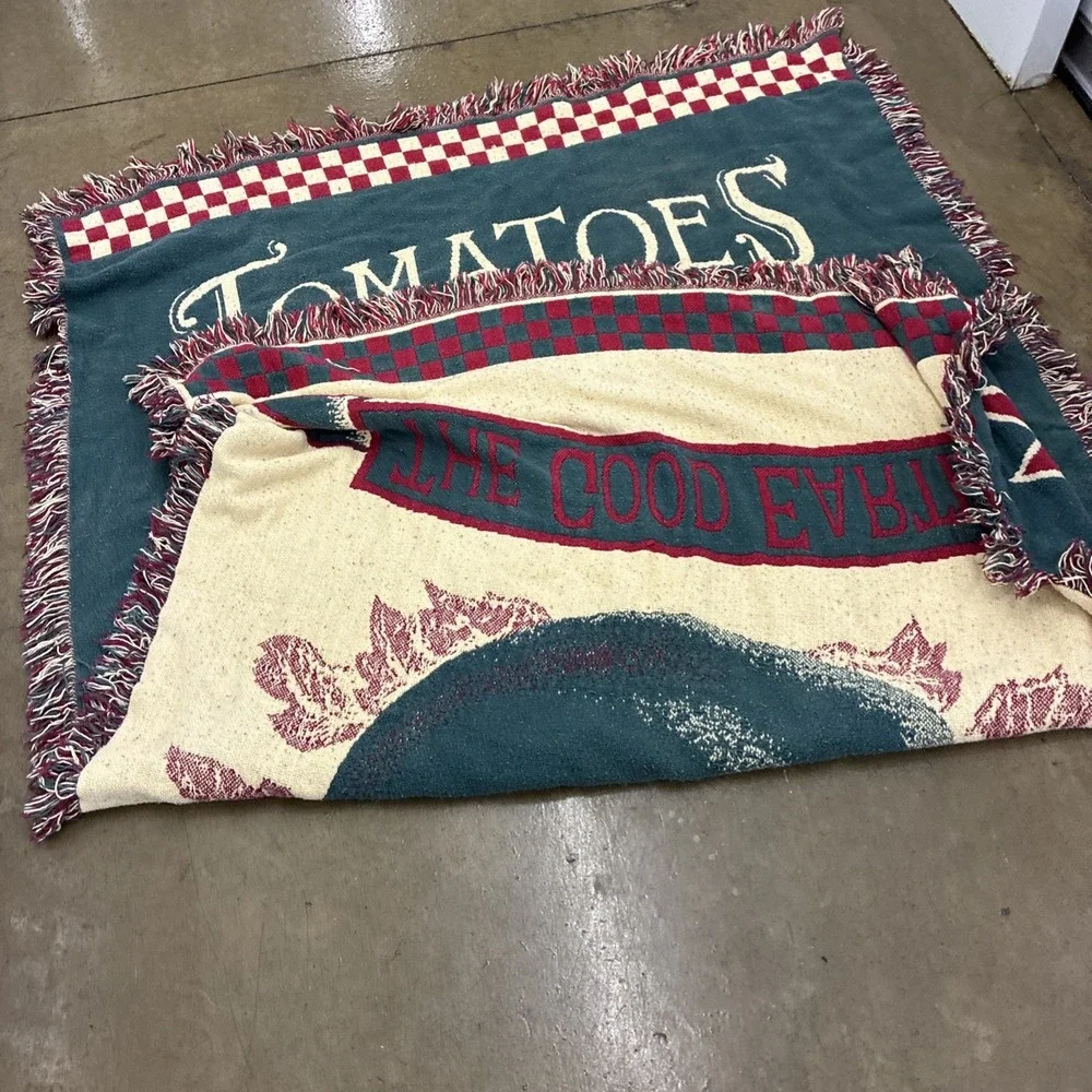 Tomatoes Seeds Packet Throw Blanket Tapestry 65X43